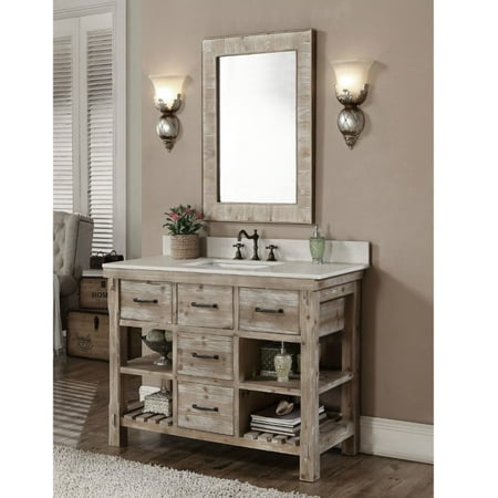 rustic single vanity 30 inch wide infurniture rustic style 48inch single sink bathroom vanity and matching wall mirror rustic single vanity 30 inch wide infurniture rustic style 48inch single sink bathroom vanity and matching wall mirror